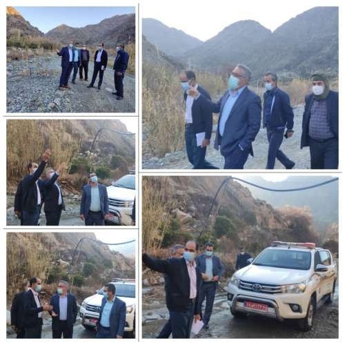 بازدید نماینده مردم شهرستانهای جیرفت و عنبرآباد در مجلس شورای اسلامی ، مهندس محمودی مدیر کل راهداری و حمل و نقل جاده ای جنوب استان کرمان از محور روستایی رمون